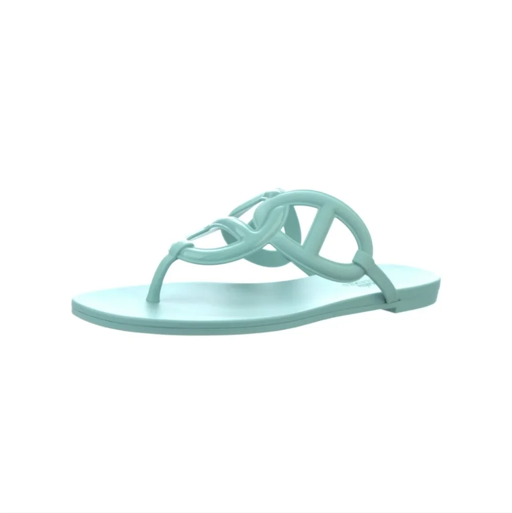 Auth Hermes rubber sandals 37 nib - Picture 1 of 4